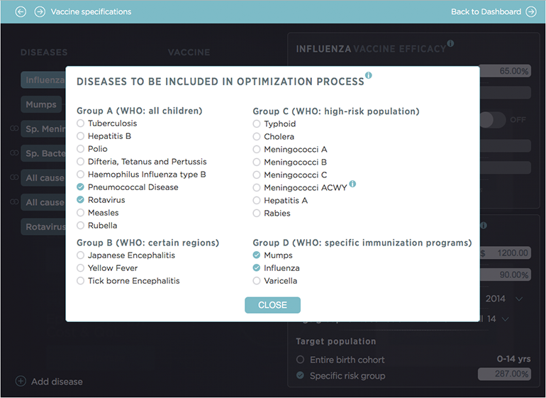 Step 1: Select the diseases of interest